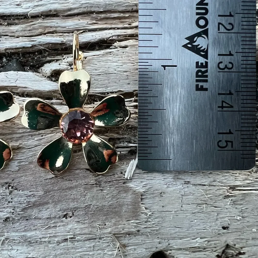 Handcrafted earrings with sparkly Aurora crystal